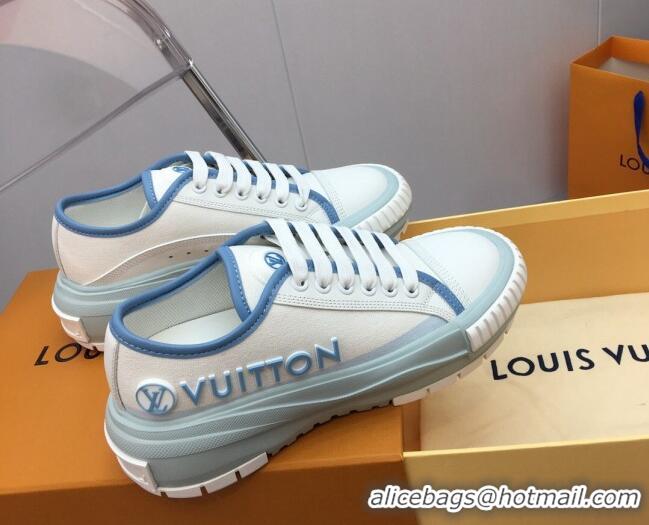 Best Price Louis Vuitton Lv Squad Low-top Sneakers in Printed Canvas Blue 022888