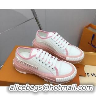 Good Quality Louis Vuitton Lv Squad Low-top Sneakers in Printed Canvas Pink 022889