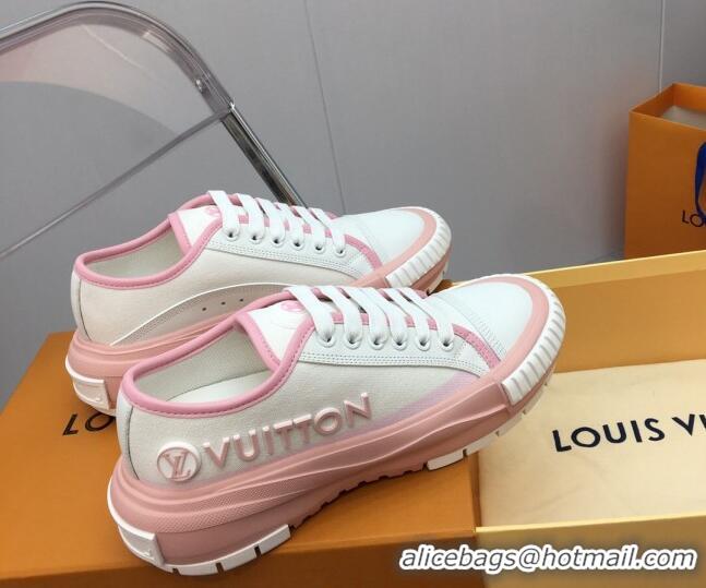 Good Quality Louis Vuitton Lv Squad Low-top Sneakers in Printed Canvas Pink 022889