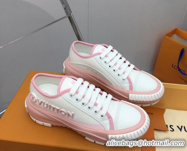 Good Quality Louis Vuitton Lv Squad Low-top Sneakers in Printed Canvas Pink 022889