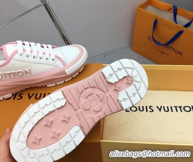 Good Quality Louis Vuitton Lv Squad Low-top Sneakers in Printed Canvas Pink 022889