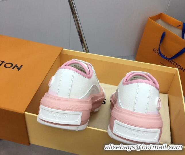 Good Quality Louis Vuitton Lv Squad Low-top Sneakers in Printed Canvas Pink 022889