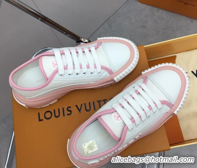 Good Quality Louis Vuitton Lv Squad Low-top Sneakers in Printed Canvas Pink 022889