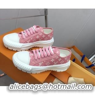 Discount Fashion Louis Vuitton Lv Squad Low-top Sneakers in Pink Monogram Denim 022895