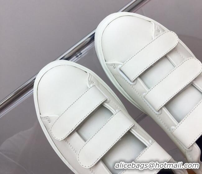 Top Grade Louis Vuitton Time Out Sneaker in Calf Leather with Velcro Straps White/Blue 022898