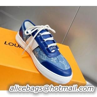 Lower Price Louis Vuitton Lous Sneakers in Blue Monogram Denim 0228110