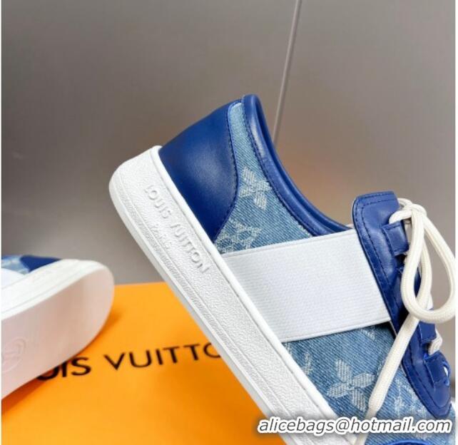 Lower Price Louis Vuitton Lous Sneakers in Blue Monogram Denim 0228110