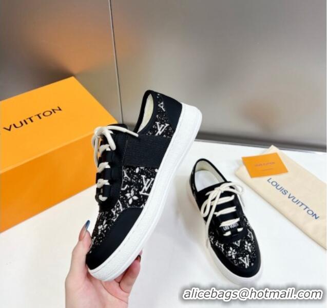 Stylish Louis Vuitton Lous Sneakers in Black Monogram Denim 0228111