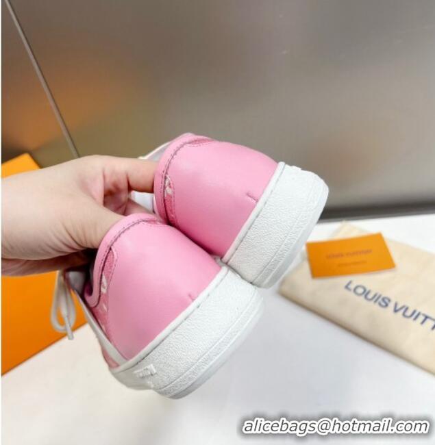 Duplicate Louis Vuitton Lous Sneakers in Pink Monogram Denim 0228112