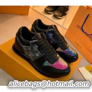 Top Grade Louis Vuitton Run Away Sneakers in Leather and Epoxy Black 0316062