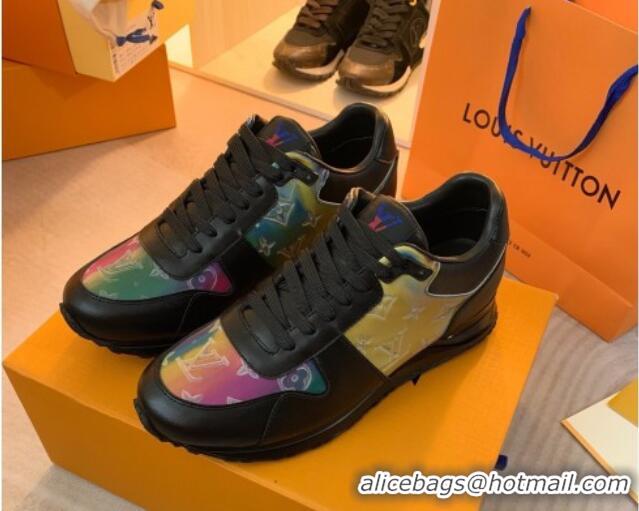 Top Grade Louis Vuitton Run Away Sneakers in Leather and Epoxy Black 0316062