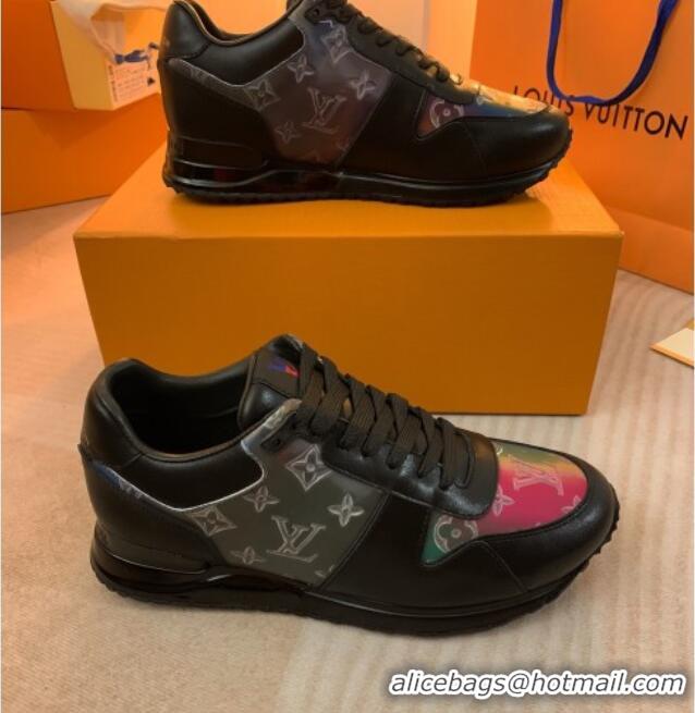 Top Grade Louis Vuitton Run Away Sneakers in Leather and Epoxy Black 0316062