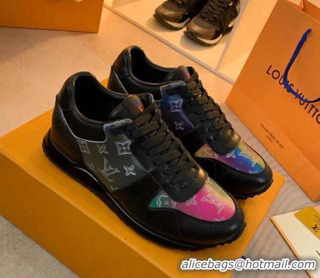 Top Grade Louis Vuitton Run Away Sneakers in Leather and Epoxy Black 0316062