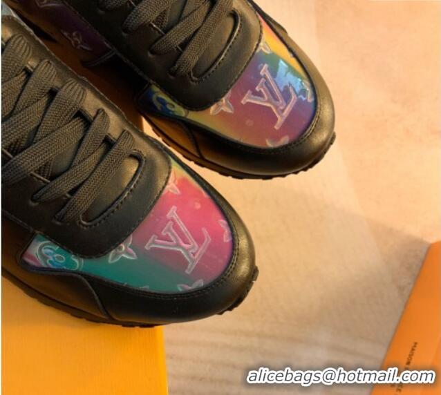 Top Grade Louis Vuitton Run Away Sneakers in Leather and Epoxy Black 0316062