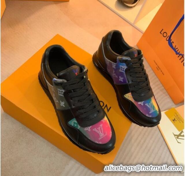 Top Grade Louis Vuitton Run Away Sneakers in Leather and Epoxy Black 0316062