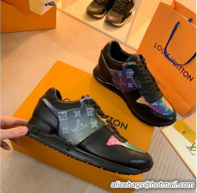 Top Grade Louis Vuitton Run Away Sneakers in Leather and Epoxy Black 0316062