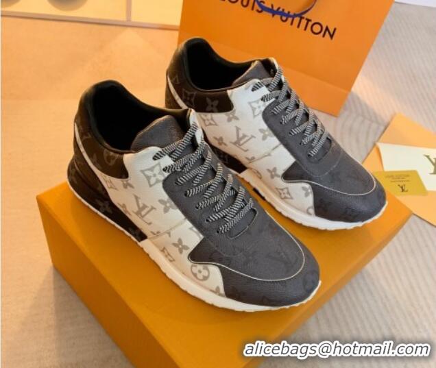 Stylish Louis Vuitton Run Away Sneakers in Monogram Canvas Black White/Grey 0316061