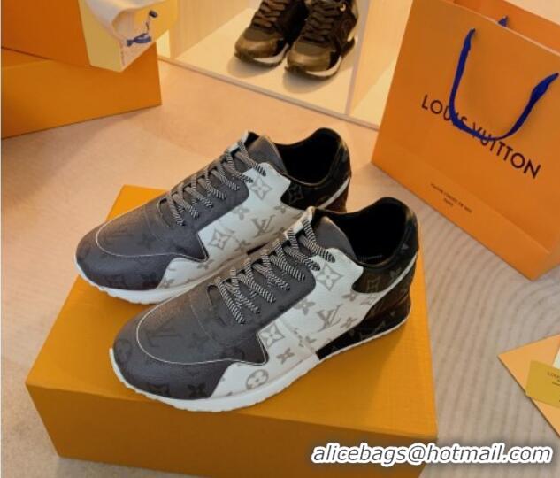 Stylish Louis Vuitton Run Away Sneakers in Monogram Canvas Black White/Grey 0316061