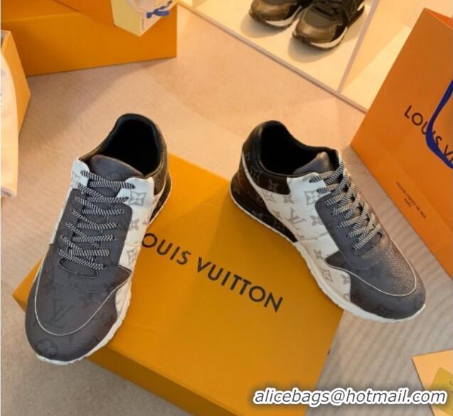 Stylish Louis Vuitton Run Away Sneakers in Monogram Canvas Black White/Grey 0316061