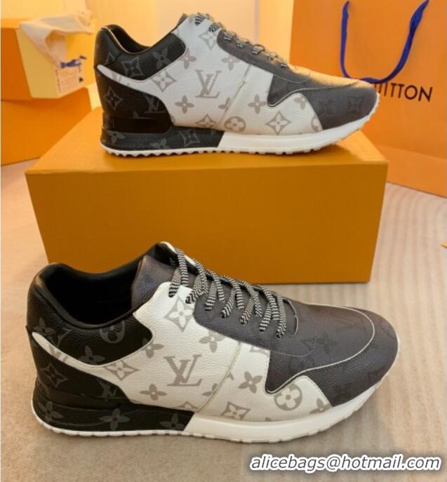 Stylish Louis Vuitton Run Away Sneakers in Monogram Canvas Black White/Grey 0316061