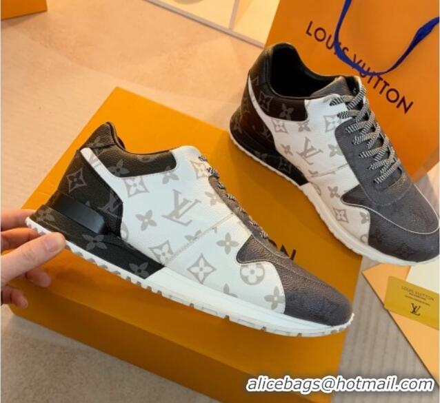 Stylish Louis Vuitton Run Away Sneakers in Monogram Canvas Black White/Grey 0316061