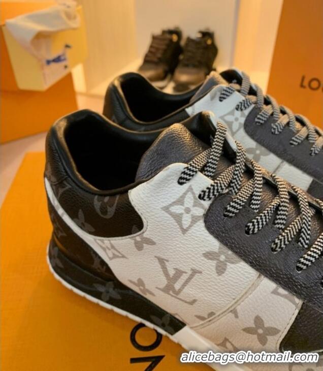 Stylish Louis Vuitton Run Away Sneakers in Monogram Canvas Black White/Grey 0316061