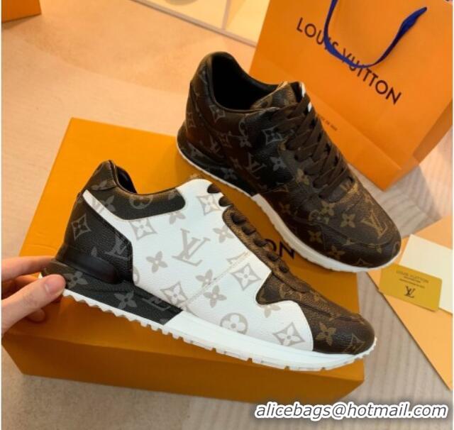 Pretty Style Louis Vuitton Run Away Sneakers in Monogram Canvas Black White/Brown 0316063