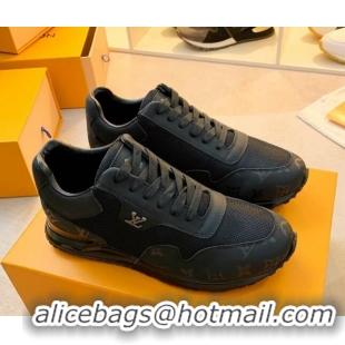 Low Price Louis Vuitton Run Away Sneakers in Leather and Fabric Black 0316065