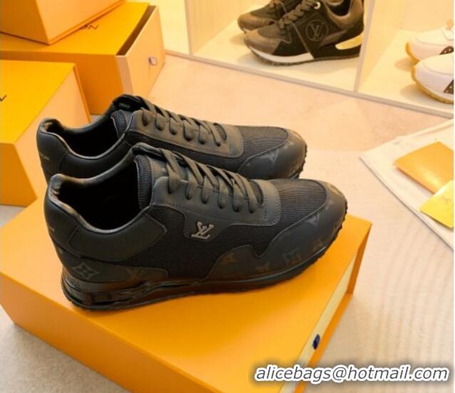 Low Price Louis Vuitton Run Away Sneakers in Leather and Fabric Black 0316065