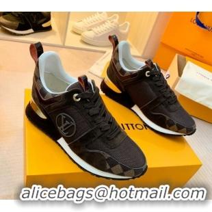 Most Popular Louis Vuitton Run Away Sneakers in Leather and Fabric Black 0316066