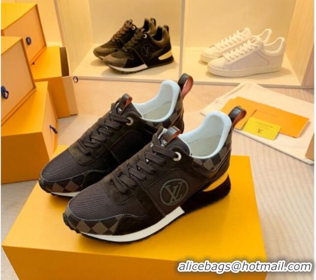 Most Popular Louis Vuitton Run Away Sneakers in Leather and Fabric Black 0316066