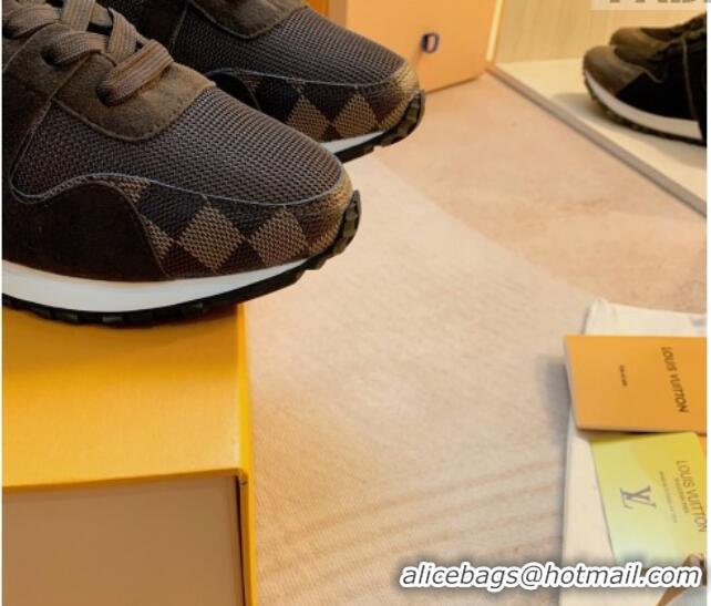 Most Popular Louis Vuitton Run Away Sneakers in Leather and Fabric Black 0316066