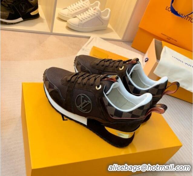 Most Popular Louis Vuitton Run Away Sneakers in Leather and Fabric Black 0316066