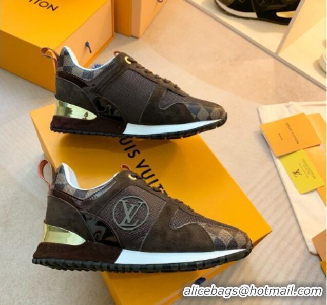 Most Popular Louis Vuitton Run Away Sneakers in Leather and Fabric Black 0316066