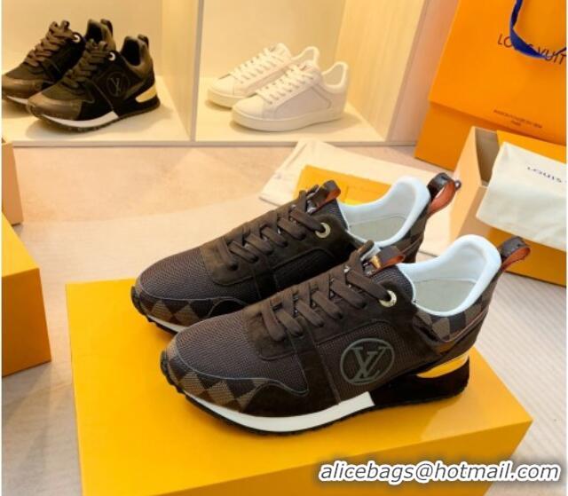 Most Popular Louis Vuitton Run Away Sneakers in Leather and Fabric Black 0316066