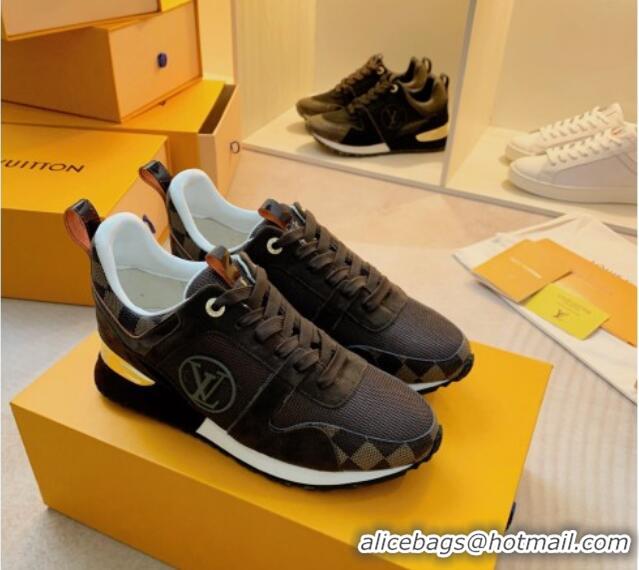 Most Popular Louis Vuitton Run Away Sneakers in Leather and Fabric Black 0316066