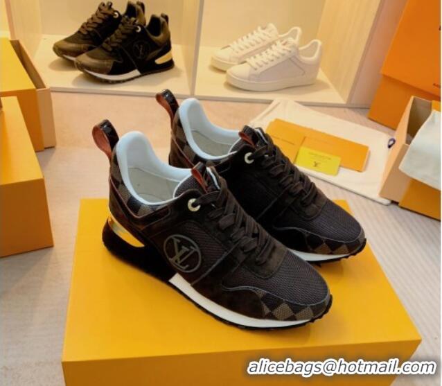 Most Popular Louis Vuitton Run Away Sneakers in Leather and Fabric Black 0316066