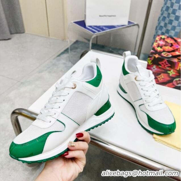 Best Product Louis Vuitton Run Away Sneakers in Green Monogram Canvas White 0316067