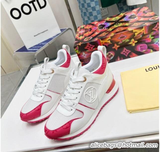 Classic Hot Louis Vuitton Run Away Sneakers in Rosy Monogram Canvas White 0316068