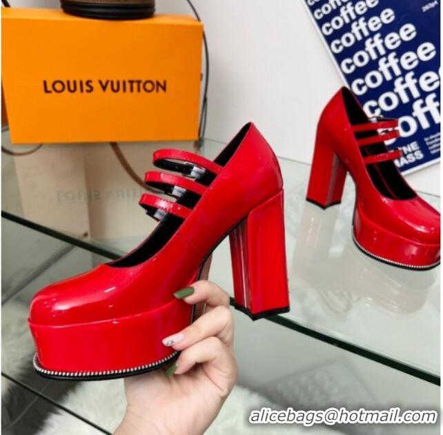 Perfect Louis Vuitton Fame Platform Pump 11.5cm Patent Leather Red 322022