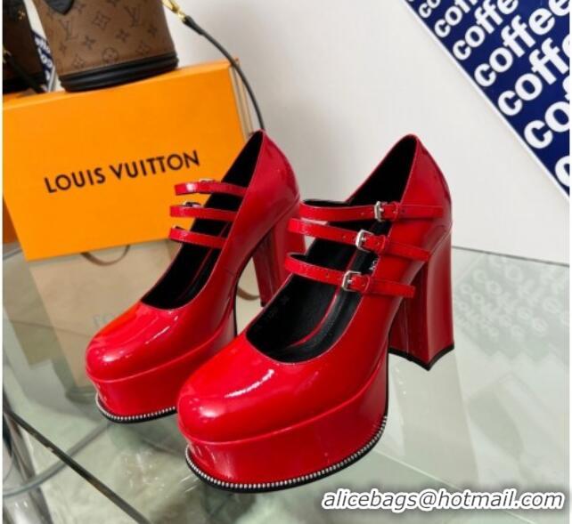 Perfect Louis Vuitton Fame Platform Pump 11.5cm Patent Leather Red 322022