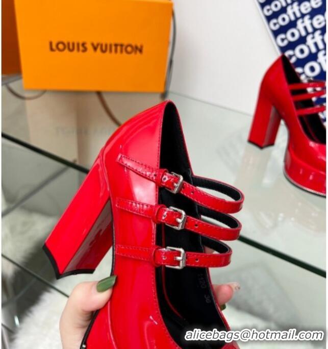 Perfect Louis Vuitton Fame Platform Pump 11.5cm Patent Leather Red 322022