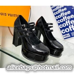 Good Looking Louis Vuitton Fame Platform Pump 11.5cm Patent Leather Black 322025