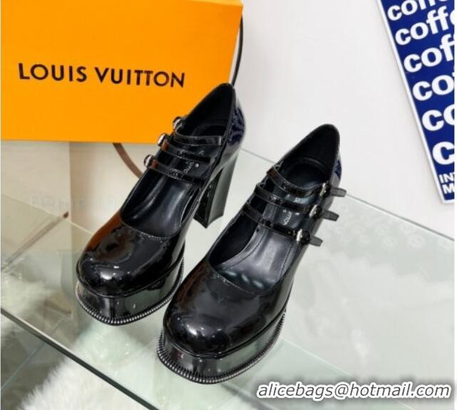 Good Looking Louis Vuitton Fame Platform Pump 11.5cm Patent Leather Black 322025