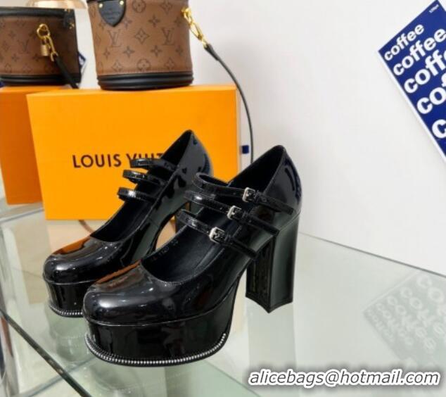 Good Looking Louis Vuitton Fame Platform Pump 11.5cm Patent Leather Black 322025