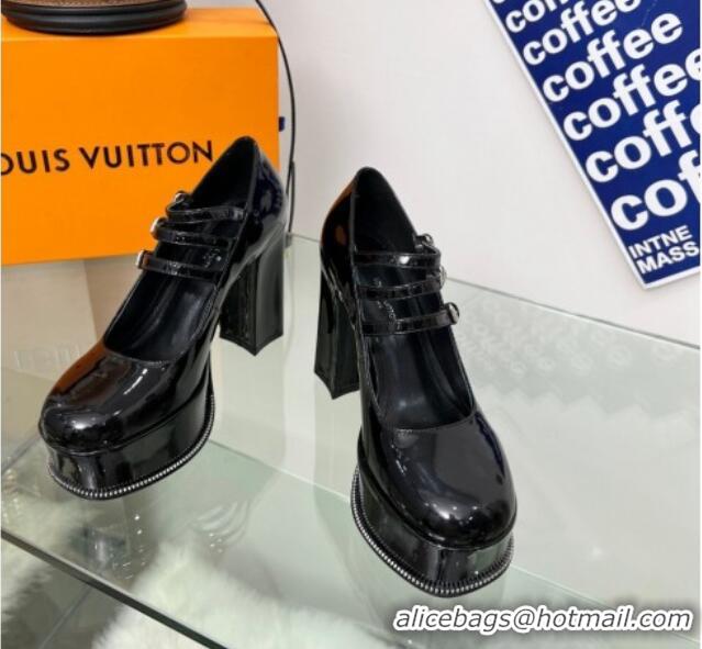 Good Looking Louis Vuitton Fame Platform Pump 11.5cm Patent Leather Black 322025