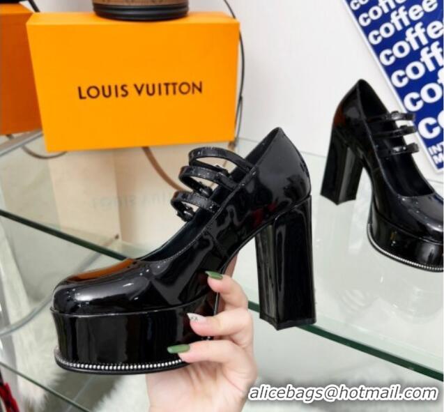 Good Looking Louis Vuitton Fame Platform Pump 11.5cm Patent Leather Black 322025