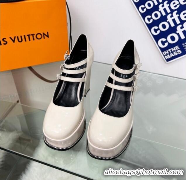 Best Product Louis Vuitton Fame Platform Pump 11.5cm Patent Leather White 322027