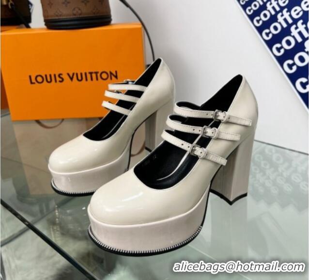 Best Product Louis Vuitton Fame Platform Pump 11.5cm Patent Leather White 322027