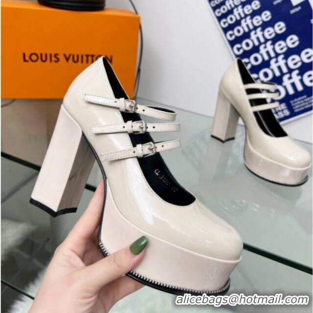 Best Product Louis Vuitton Fame Platform Pump 11.5cm Patent Leather White 322027